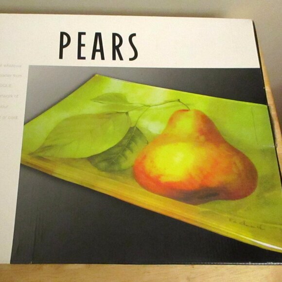 Fabrice De Villeneuve Art Glass Pear Large Platter x Prima Donna Designs, 2006 - Picture 1 of 12